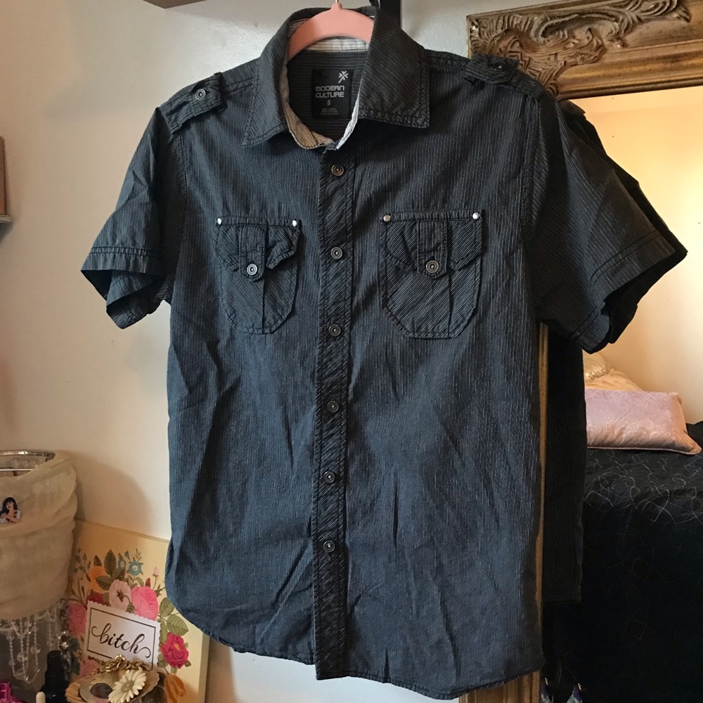 Pinstripe button up